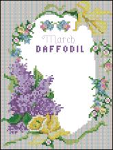 Схема вышивки крестом "March Daffodil"