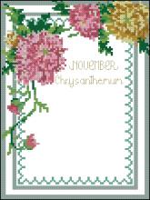 Схема вышивки крестом "A Year Of Flowers November Chrisanthemum"