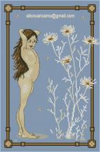 Схема вышивки крестом "Bambina Con Fiori"