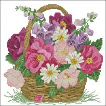 Схема вышивки крестом "Basket Of Blooms"