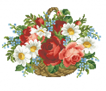 Схема вышивки крестом "Flover Basket"