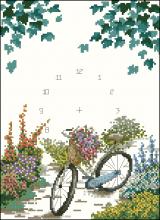 Схема вышивки "bicycle&flowers"