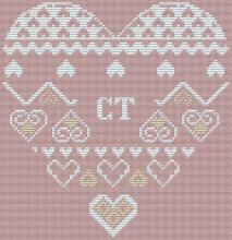 Схема вышивки крестом "Heart"