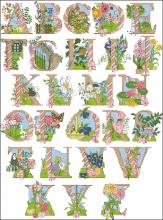 Схема вышивки крестом "Bonheur Des Dames 2012 Abc Fleurs"