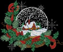 Схема вышивки крестом "Snow Globe"