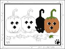 Схема вышивки крестом "Cat O Lantern"
