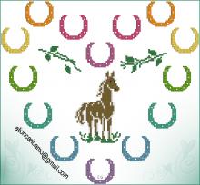 Схема вышивки крестом "Cavallo"