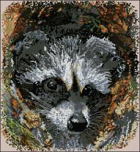 Схема вышивки крестом "Raccoon"