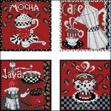 Схема вышивки крестом "Koffee Sampler"