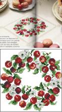 Схема вышивки крестом "Nappe Cerises"