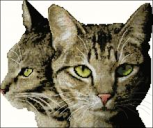 Схема вышивки крестом "Brown Tabby Cats"