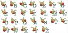 Схема вышивки крестом "Abc Rudolf"