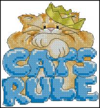 Схема вышивки крестом "Cats Rule"