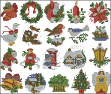 Схема вышивки крестом "Victorian Christmas"