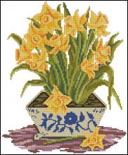 Схема вышивки крестом "Narcisos"