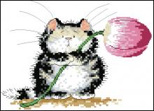 Схема вышивки крестом "Cul-Purr-It"