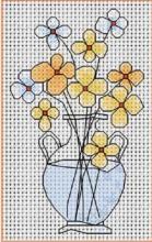 Схема вышивки крестом "Glass Flower Vase"