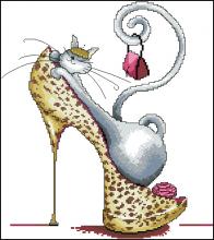 Схема вышивки крестом "Fashionista Cat"