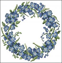 Схема вышивки крестом "Un Lit De Fleurs. Les Myosotis"