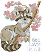 Схема вышивки крестом "God Love Us All"
