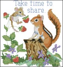 Схема вышивки крестом "Take Time To Share"
