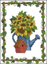 Схема вышивки крестом "Ivy Border Picture"