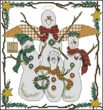 Схема вышивки крестом "Snow Family"