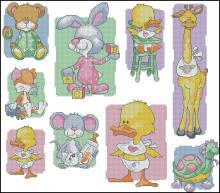 Схема вышивки крестом "Baby Toons"