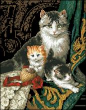 Схема вышивки крестом "Captivating Felines"