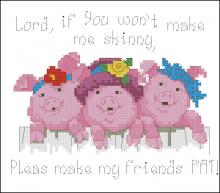 Схема вышивки крестом "Make My Friends Fat"