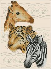 Схема вышивки крестом "Wildlife Trio"