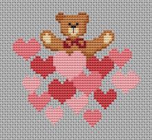 Схема вышивки крестом "Loving Bear"