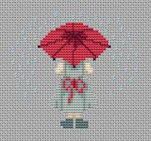 Схема вышивки крестом "Red Umbrella"