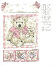 Схема вышивки крестом "Bear Birth Sampler"