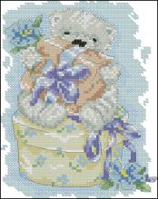 Схема вышивки крестом "Bengry Bear"