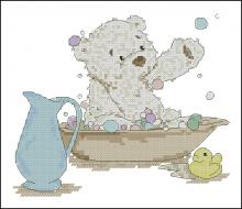 Схема вышивки крестом "First Lickle Bath"