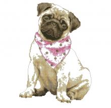 Схема вышивки крестом "Pugs & Kisses"