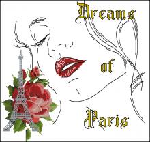 Схема вышивки крестом "Dreams Of Paris"