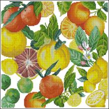 Схема вышивки крестом "Lemon, Limes & More Pillow"