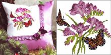 Схема вышивки крестом "Flower & Butterfly"