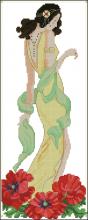 Схема вышивки крестом "Art Nouveau Lady"