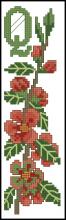 Схема вышивки крестом "Bookmark Q"