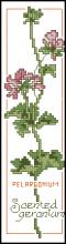 Схема вышивки крестом "Bookmark Geranium"