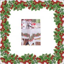 Схема вышивки крестом "Forest Strawberries Table Runner"