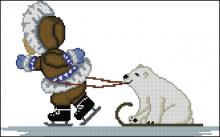 Схема вышивки крестом "Skating Buddies"