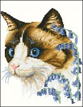 Схема вышивки крестом "The Rag Doll - Spring Cat By Jayne Netley Mayhew"