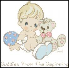 Схема вышивки крестом "Buddies From The Beginning"