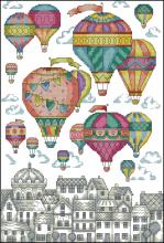 Схема вышивки крестом "Hot Air Balloons"