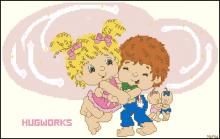 Схема вышивки крестом "Hugworks"