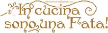 Схема вышивки крестом "In Cucina Sono Una Fata!"
